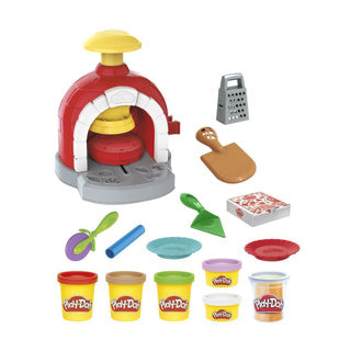 Play-doh four à pizza set de jeu - pâte à modeler - comprenant 6 pots - bricolage pour enfants