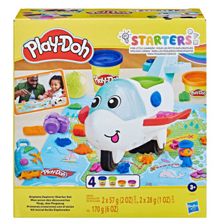 Play-doh avion explorer starter set - pâte à modeler - 4 pots