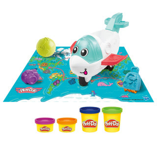 Play-doh avion explorer starter set - pâte à modeler - 4 pots