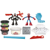 Play-doh marvel spider-man ensemble de jeu à lancer et à découper - pâte à modeler - comprenant 2 figurines