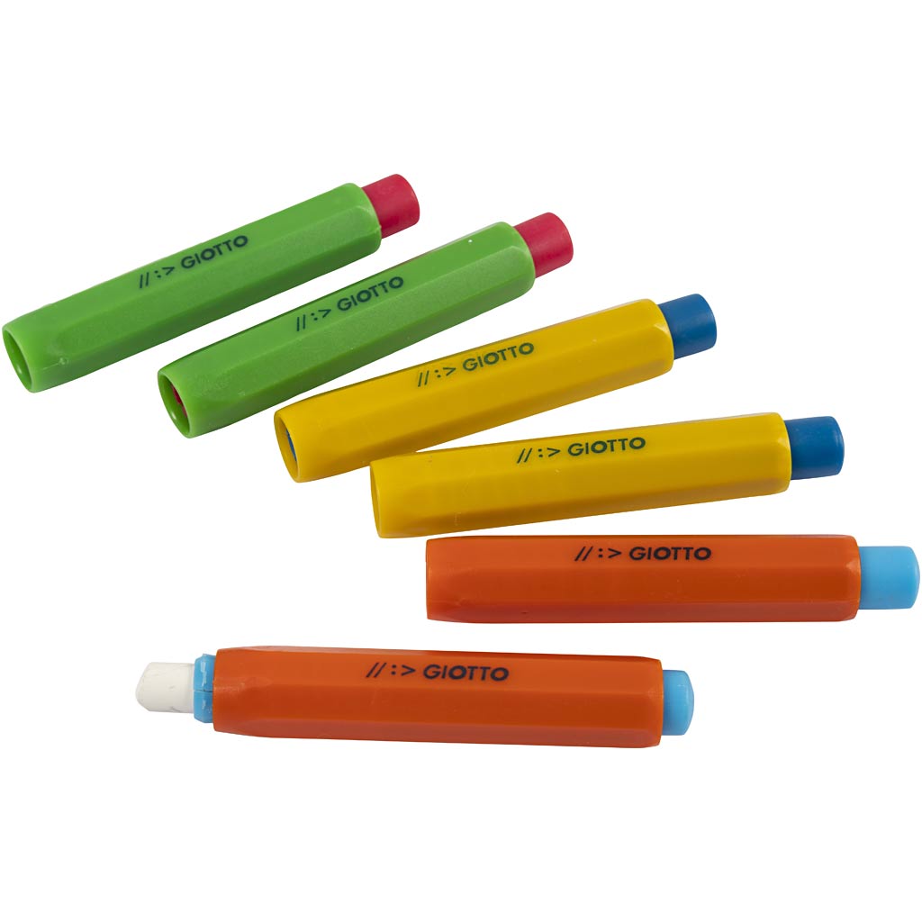 Porte-craie Giotto, les couleurs peuvent varier, 6 div 1 boîte
