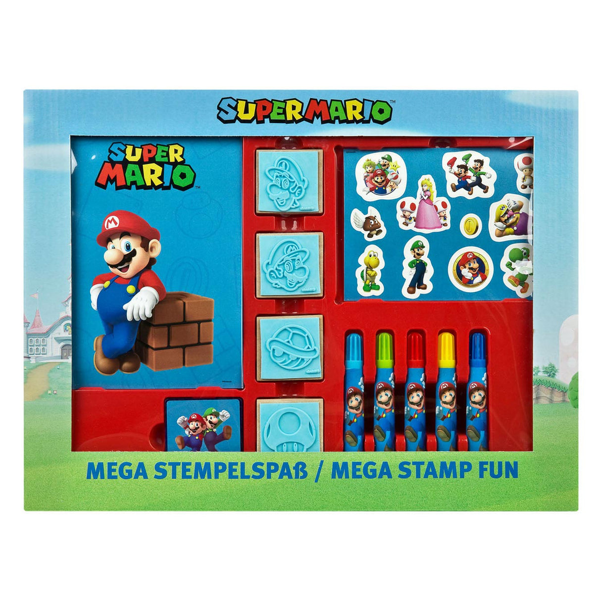 Sous couverture super mario méga jeu de tampons