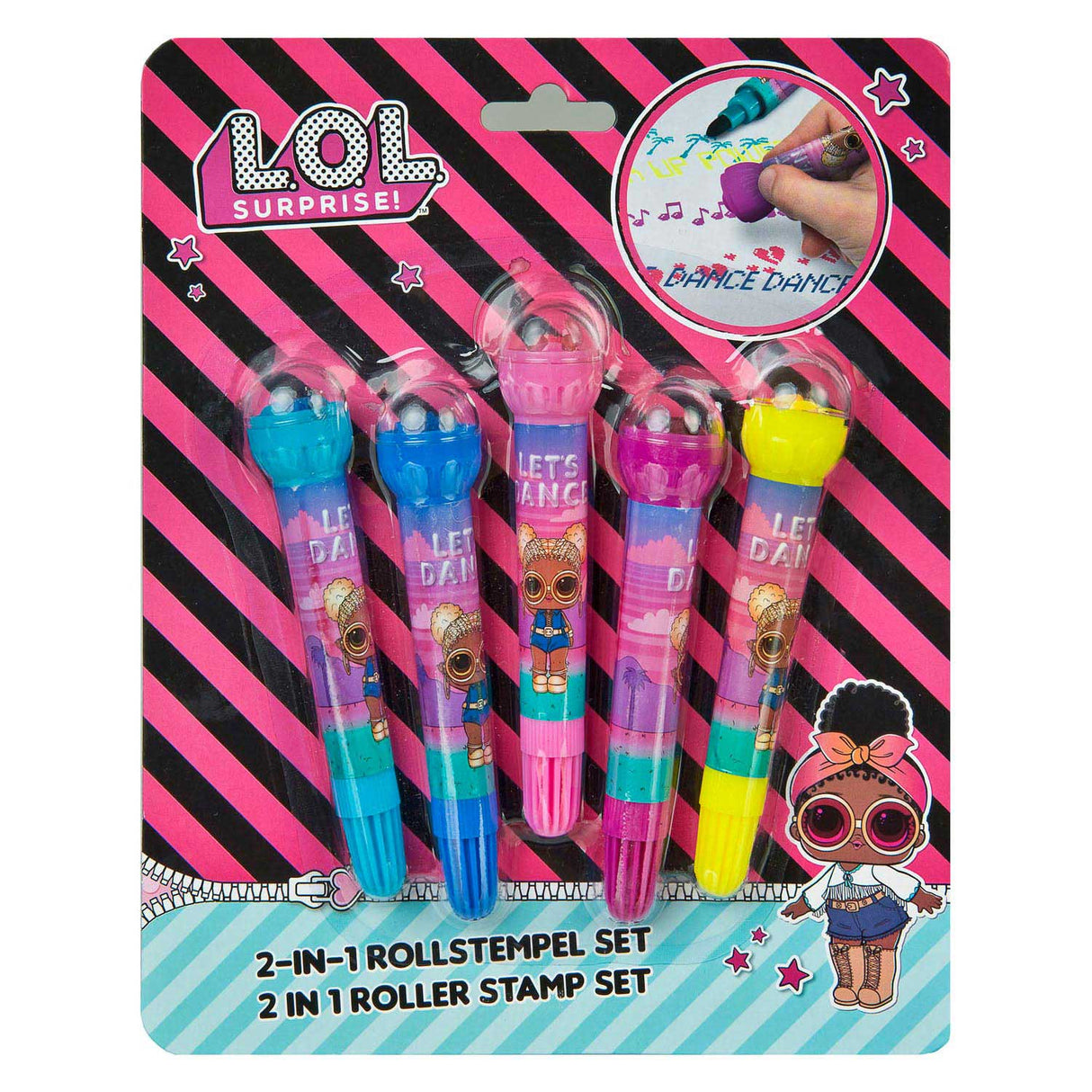 Mdr. surprendre! rouleau de marqueurs d'estampage, 5 pcs.