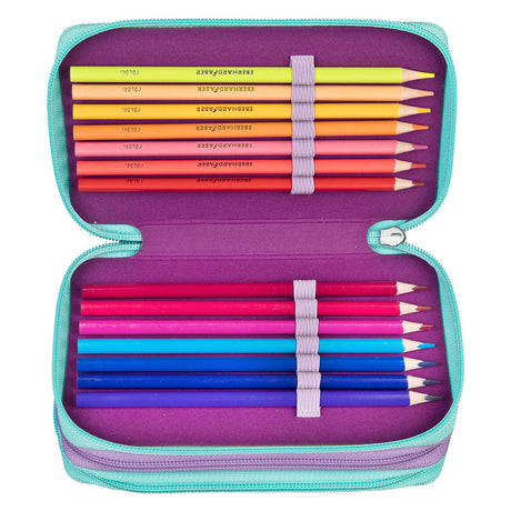 Trousse Undercover Disney La Reine des Neiges 3 compartiments remplis pour école multi couleurs.