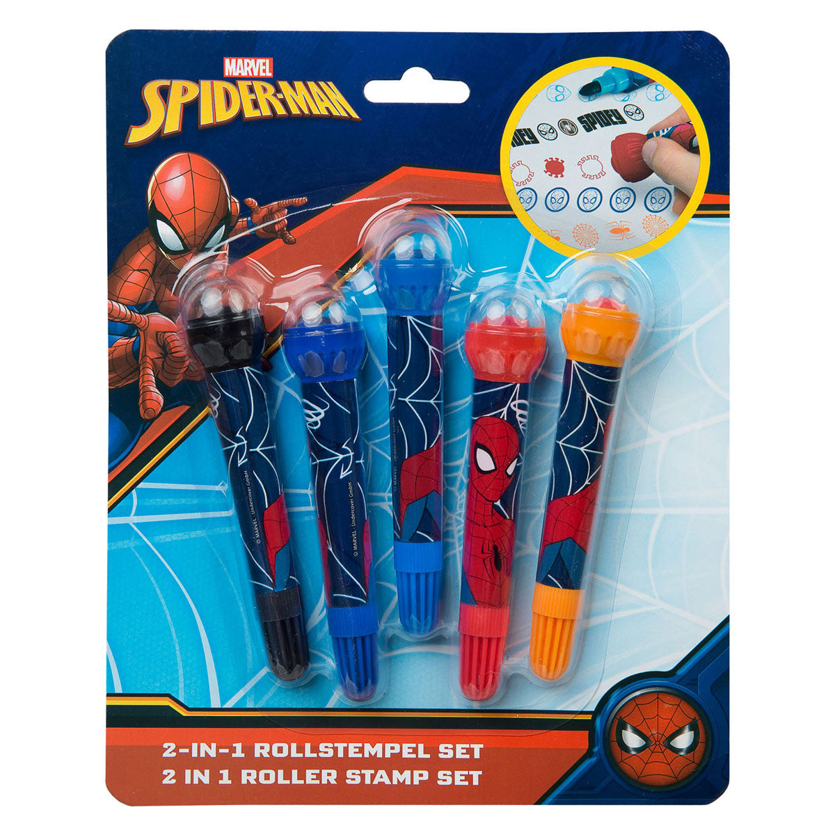 Undercover Marker mat Roll Stamp Spiderman, 5st.