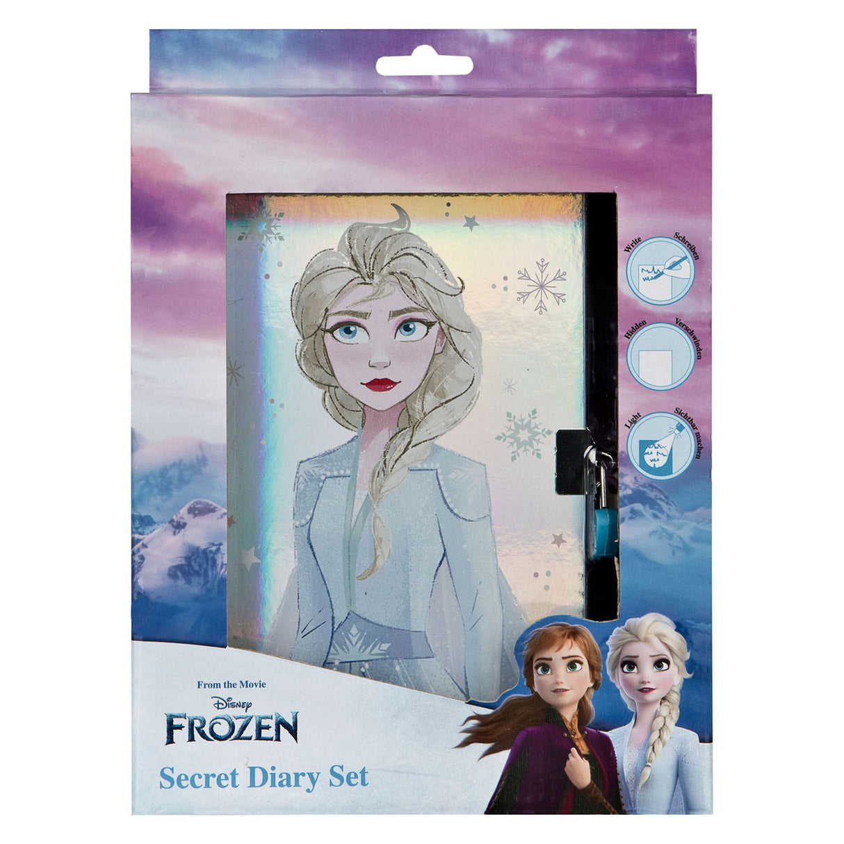 Undercover geheim dagboek frozen met uv-pen