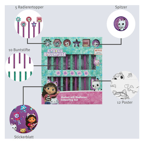 Ensemble de couleurs d'infiltration avec Dollhouse Gummen Gabby, 29dlg.