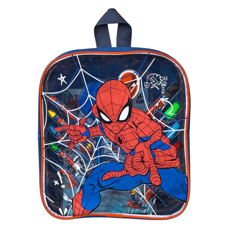 Couleurs d'infiltration Spiderman dans un sac à dos