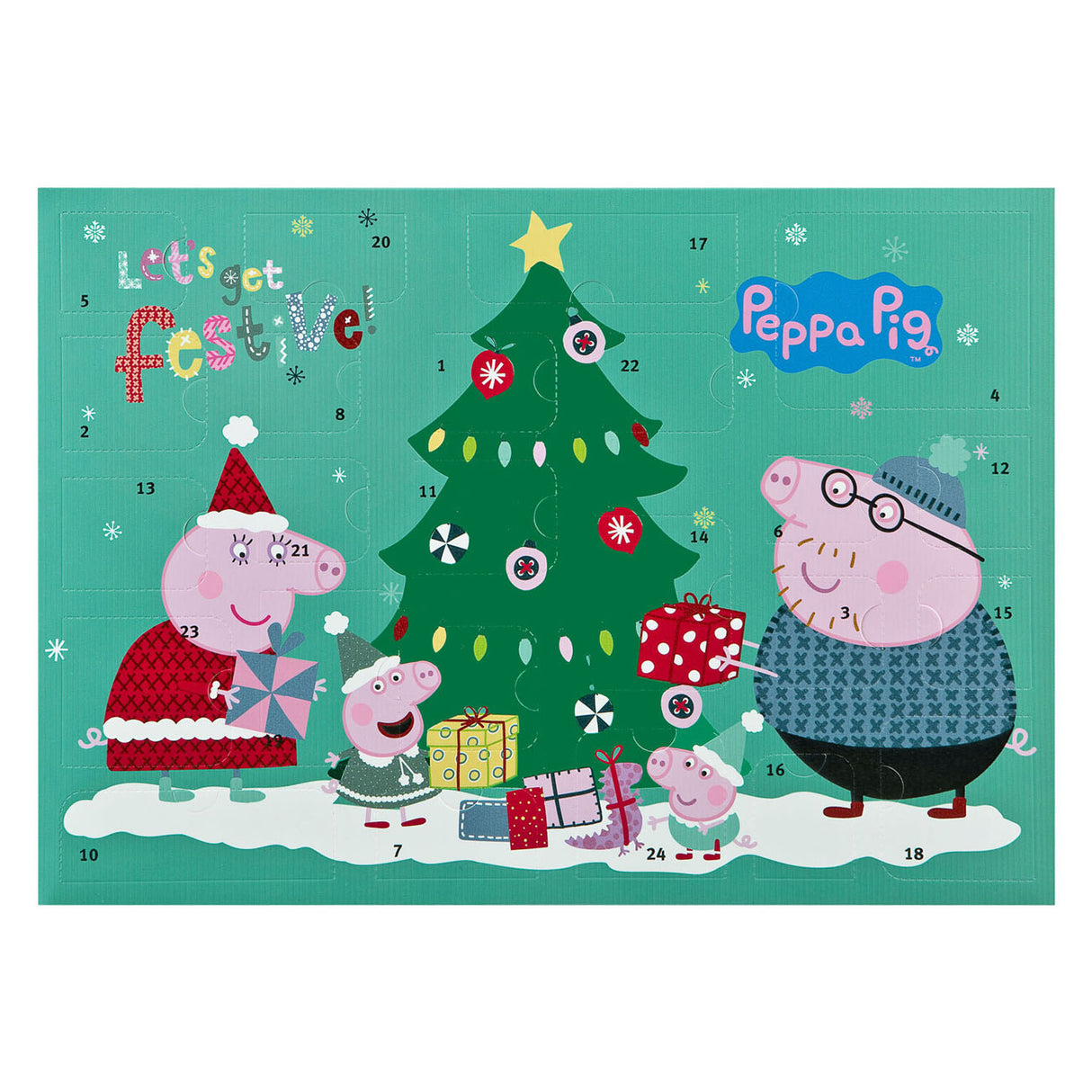 Calendario dell'avvento sotto copertura Peppa Pig