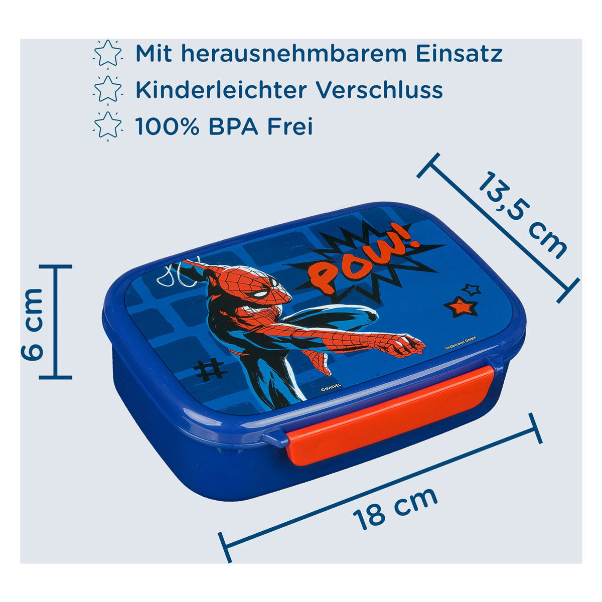Spiderman Lunch Box Blue Red