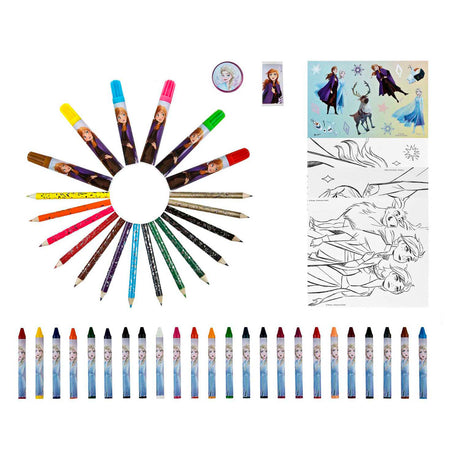 Étui à colorier Undercover Disney Frozen, 51 pièces