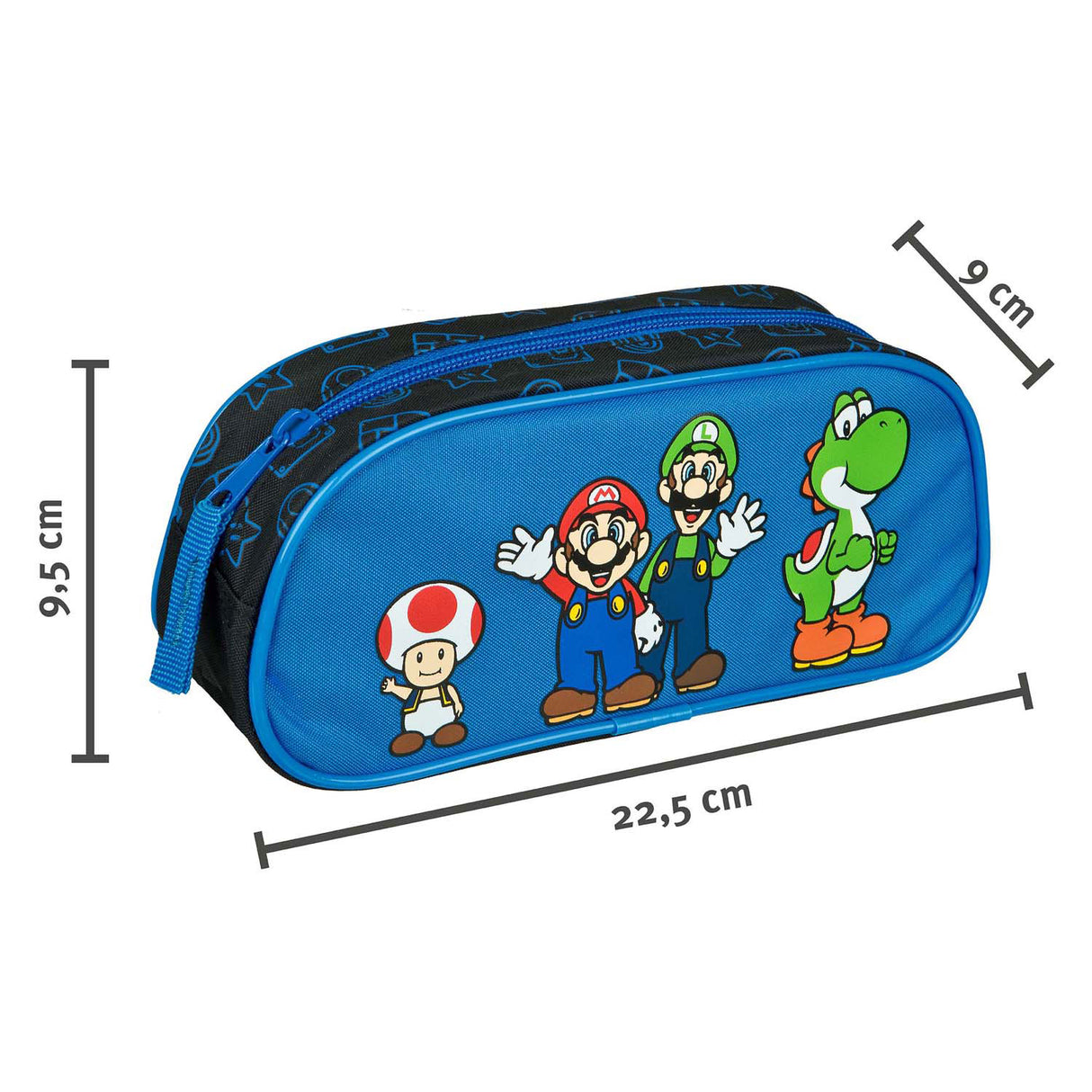 Trousse Undercover Super Mario bleue avec fermeture éclair