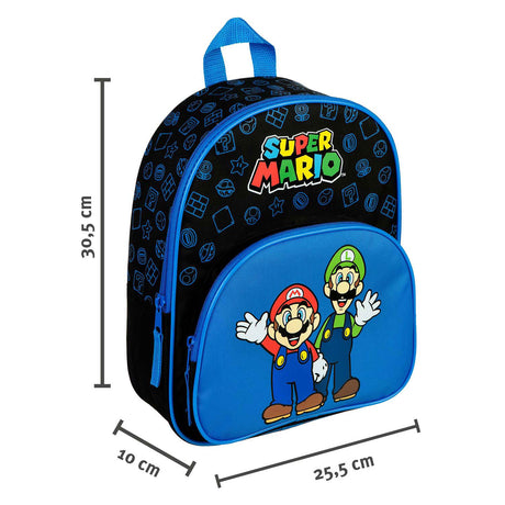 Sac à dos Undercover avec poche avant super mario bleu