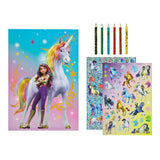 Ensemble de coloriage Undercover Unicorn Academy avec autocollants et crayons