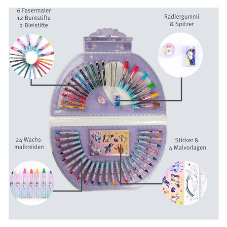 Étui de couleur Undercover Unicorn Academy, 51 pièces