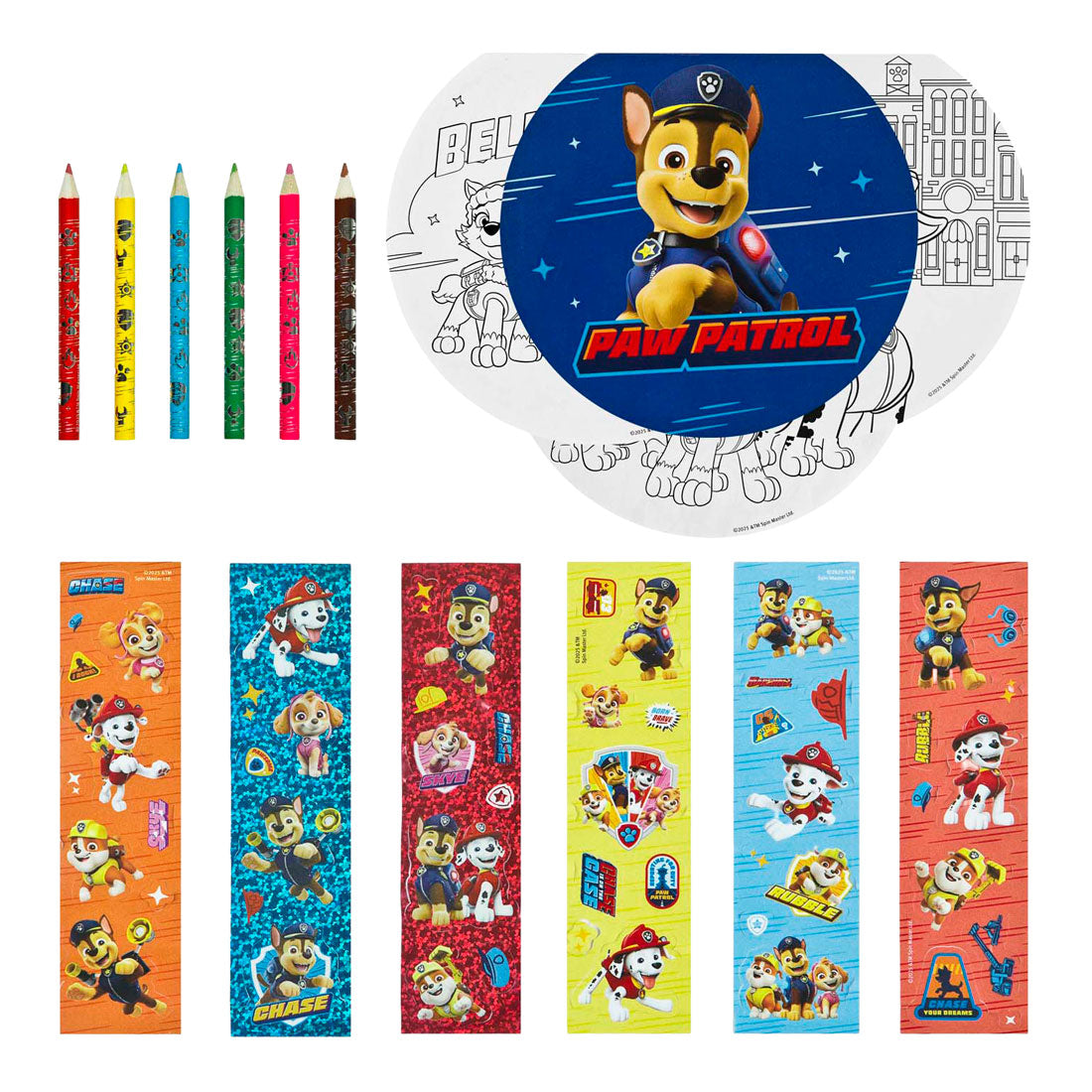 Ensemble d'artisanat créatif Undercover Paw Patrol dans un étui de transport pour enfants.