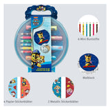 Ensemble d'artisanat créatif Undercover Paw Patrol dans un étui de transport pour enfants.