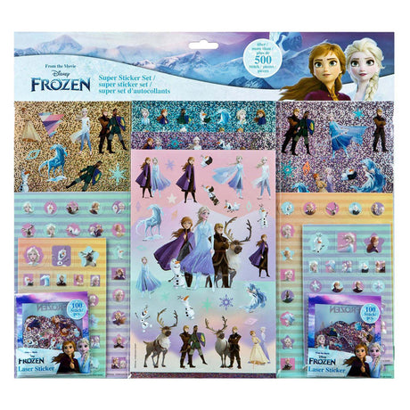 Ensemble d'autocollants super sans marque sans marque Disney La Reine des Neiges, 500 pcs.