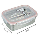 Boîte à lunch Undercover Snoopy en acier inoxydable avec couvercle en plastique.