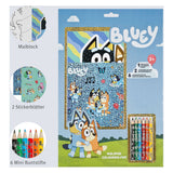 Undercover color block bluey avec crayons de couleur et autocollants
