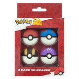 Jeu de gommes Undercover Pokémon - 4 pcs.