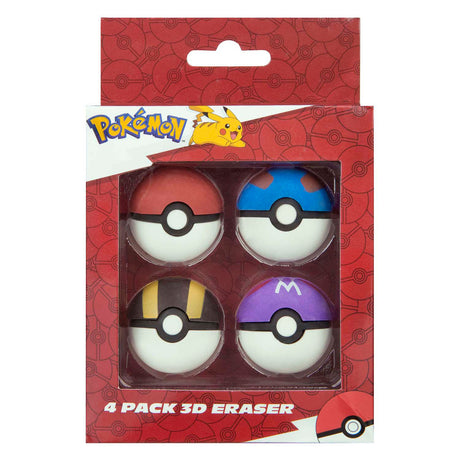 Jeu de gommes Undercover Pokémon - 4 pcs.