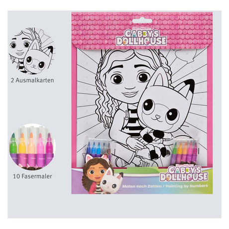 Ensemble de couleurs par numéros Undercover La maison de poupée de Gabby