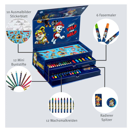 Trousse de coloriage Paw Patrol - 44 pcs.