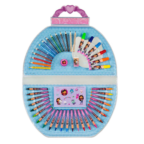 Mallette de coloriage Undercover Maison de poupée de Gabby - 51 pcs.