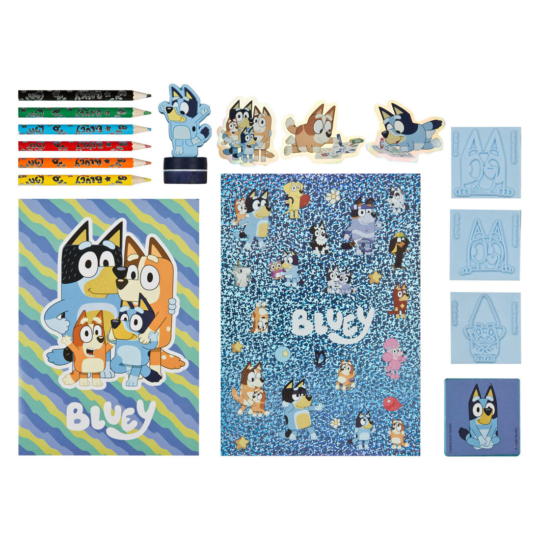 Undercover mega set de couleurs et tampons bluey - 15 pcs.