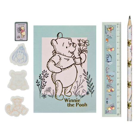 Coffret de notes d'infiltration dans pochette Winnie l'ourson - 7 pcs.