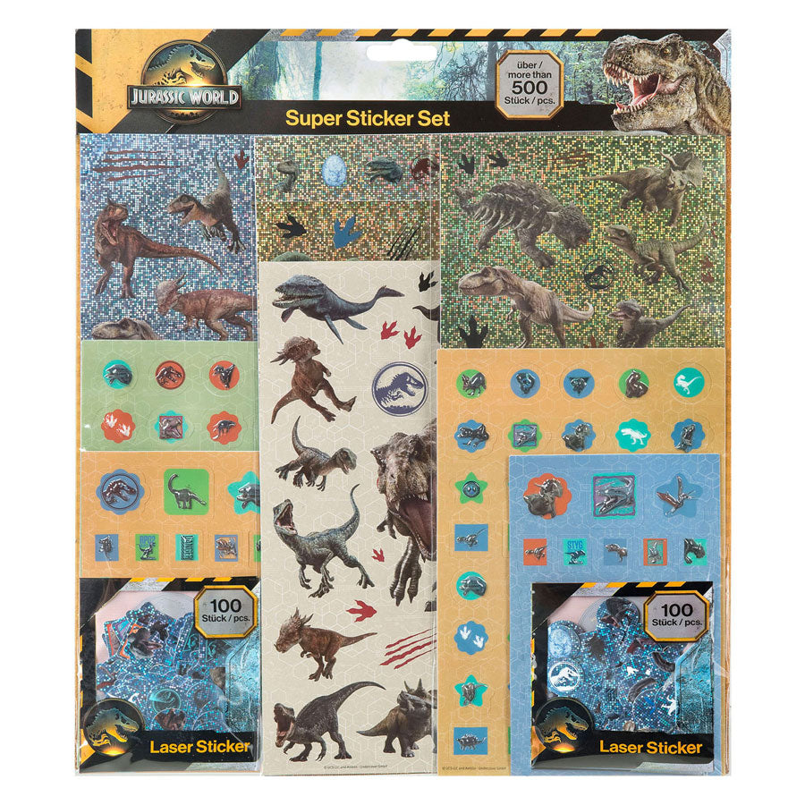 Undercover super sticker set jurassic world