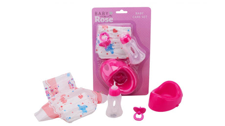 Johntoy john toy baby rose ensemble de soins 4 pièces