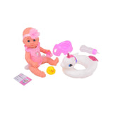 Johntoy john jouet bébé rose boisson et pipi poupée 30cm