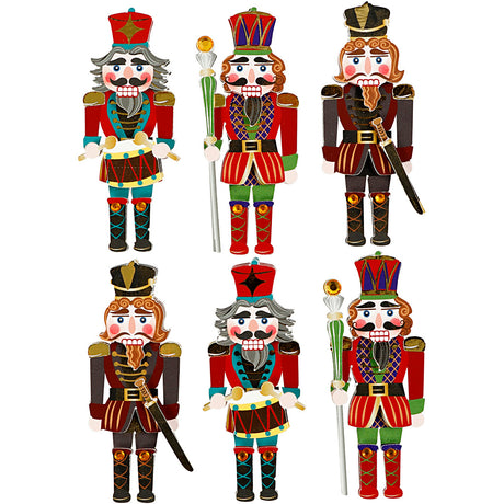 Autocollants 3D Creativ company, casse-noix, h : 75 mm, l : 30 mm, épaisseur 7 mm, 6 pièces 1 boîte