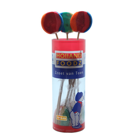 Holland foodz sucette ronde arc-en-ciel no. 1 (10 pièces)