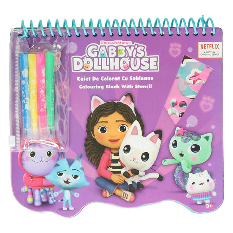 Bloc de coloriage Toyland Gabby's Dollhouse avec marqueurs et pochoirs