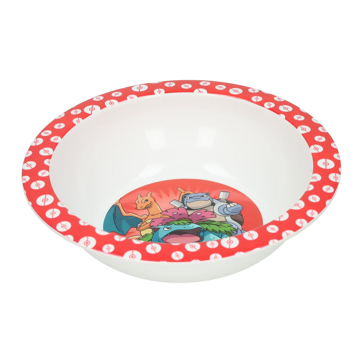 Assiette enfant thème Pokémon - profonde - d16 cm - plastique - rouge - vaisselle enfant - bol