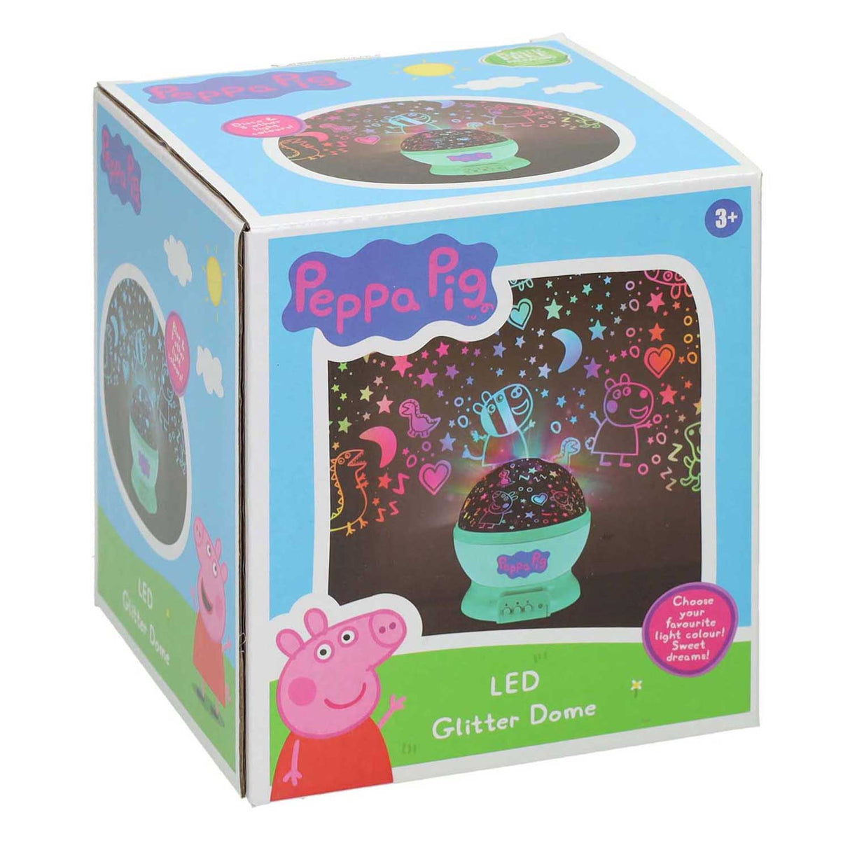 Lampe LED Peppa Pig dôme pailleté