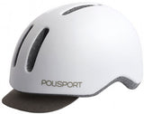 Polisport helmet commuter matt white gray L 58-61cm