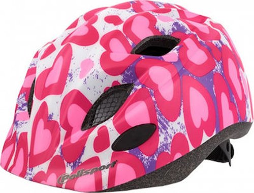 Polisport Kinderhelm Glitterhearts. Taille: S (52 56 cm), couleur: rose