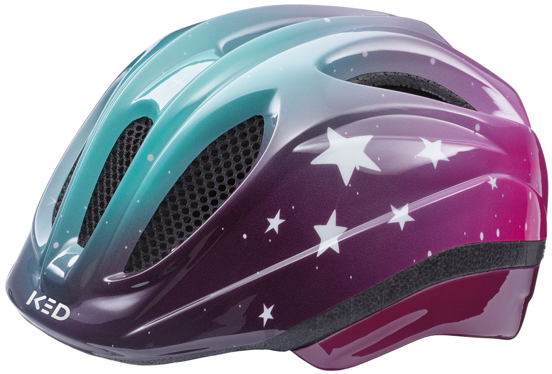 Ked casque de vélo meggy ii tendance s (46-51 cm) - étoiles rose aqua brillant