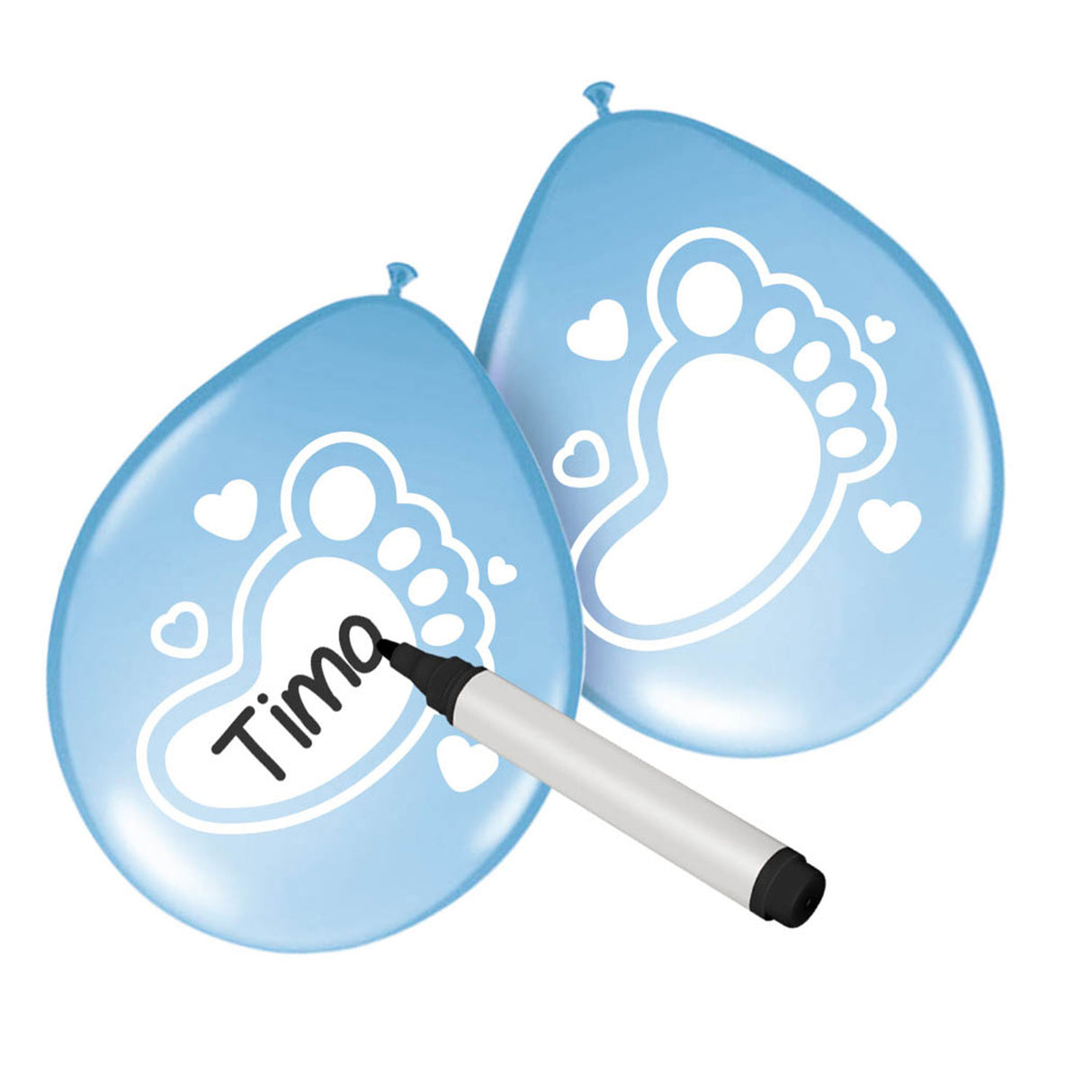 Folat bv ballons inscriptibles naissance garçon, 6 pcs.