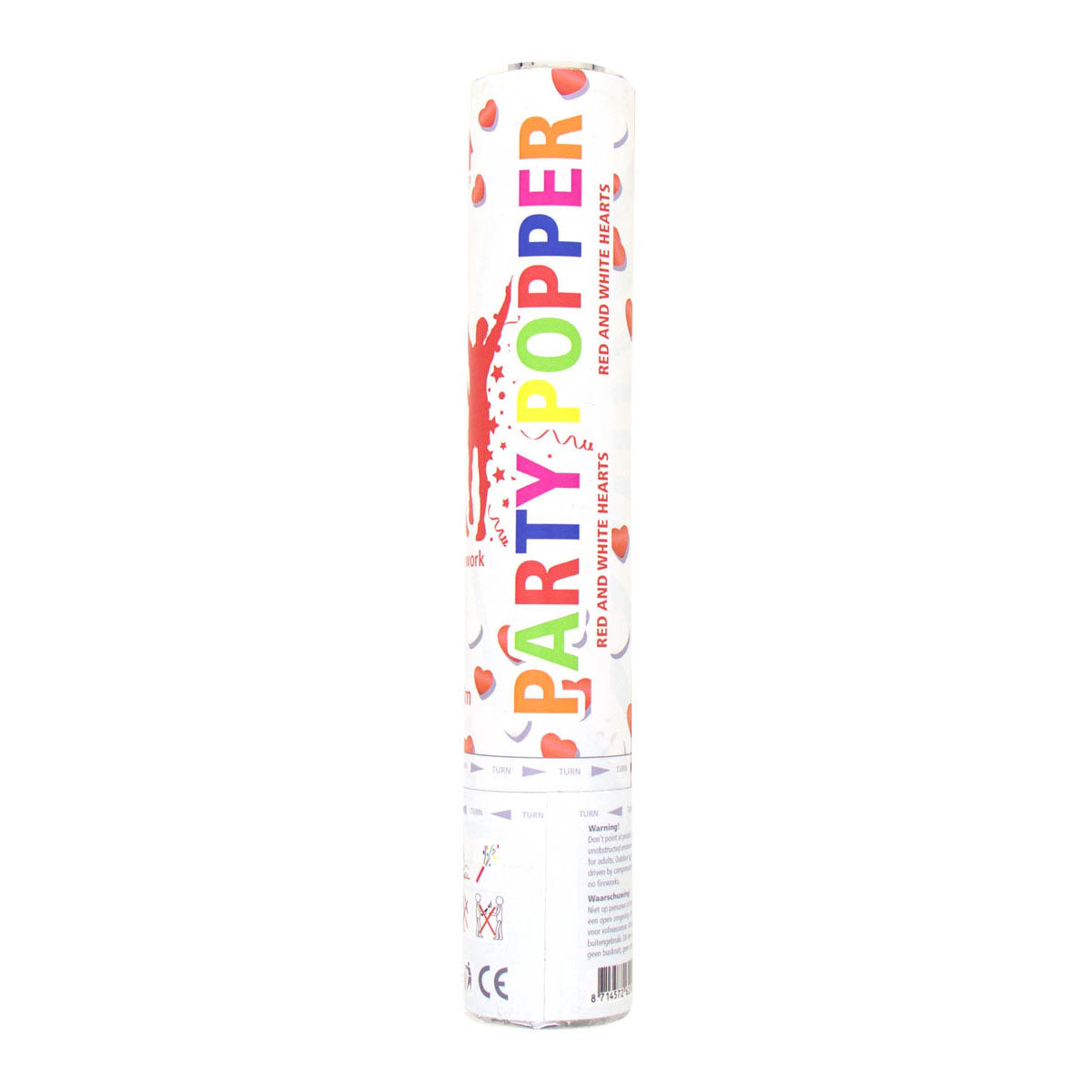 Folat bv party popper hearts, 28cm