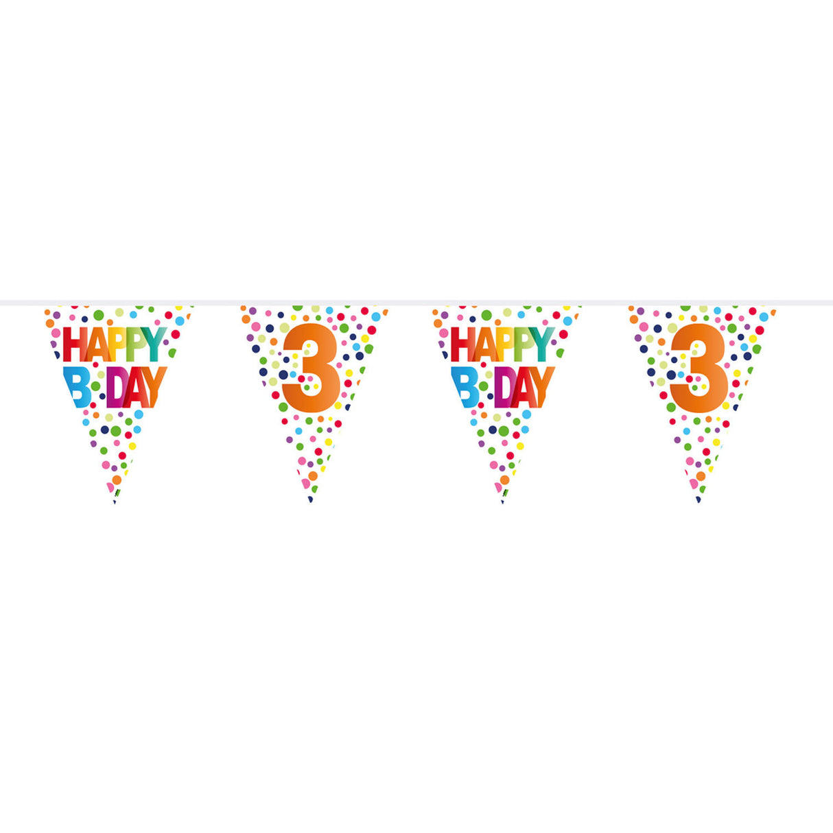 Folat bv flag line confettis 3 ans, 10 mètres.