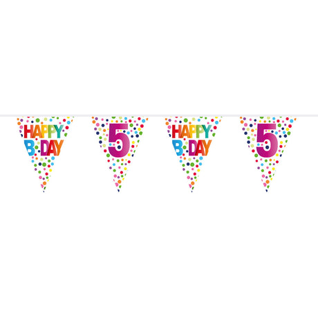 Folat bv flag line confettis 5 ans, 10 mètres.