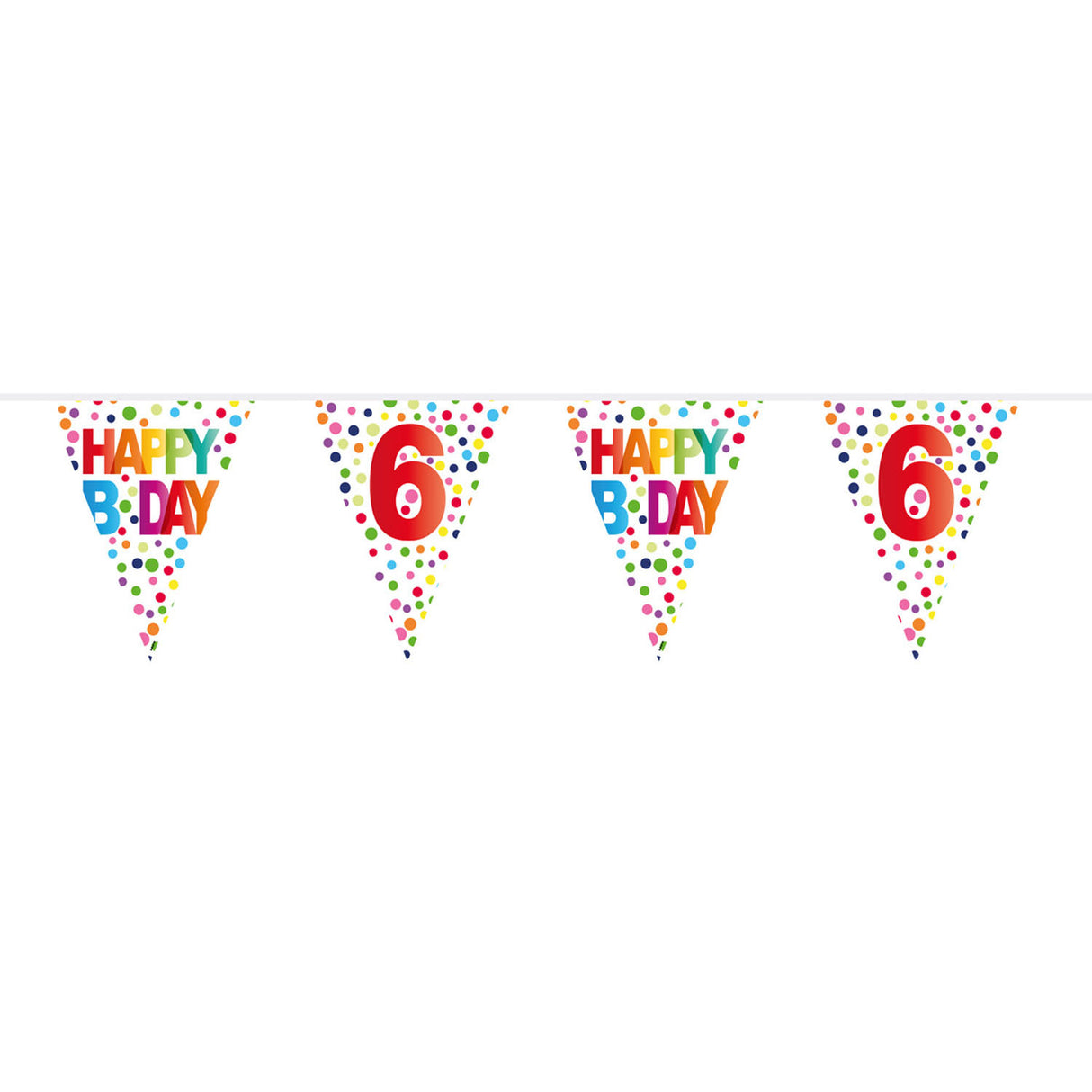 Folat bv flag line confettis 6 ans, 10 mètres.