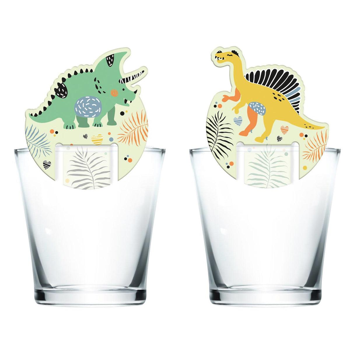 Folat bv décoration en verre dinosaure rugit, 6 pcs.