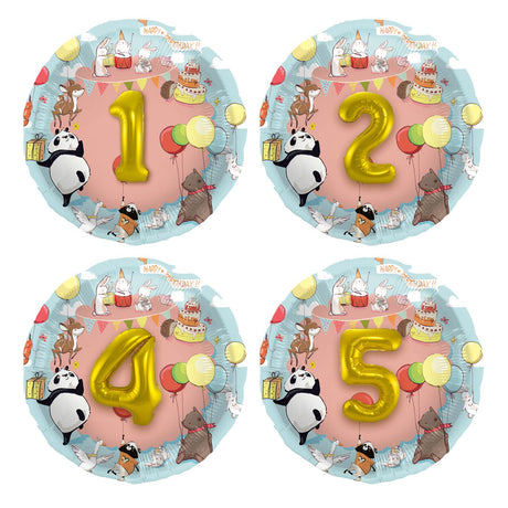 Folat bv 3D animaux en ballon en aluminium âgés de 1 à 5 ans.