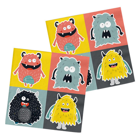 Folat bv serviettes monstre bash, 20 pcs.